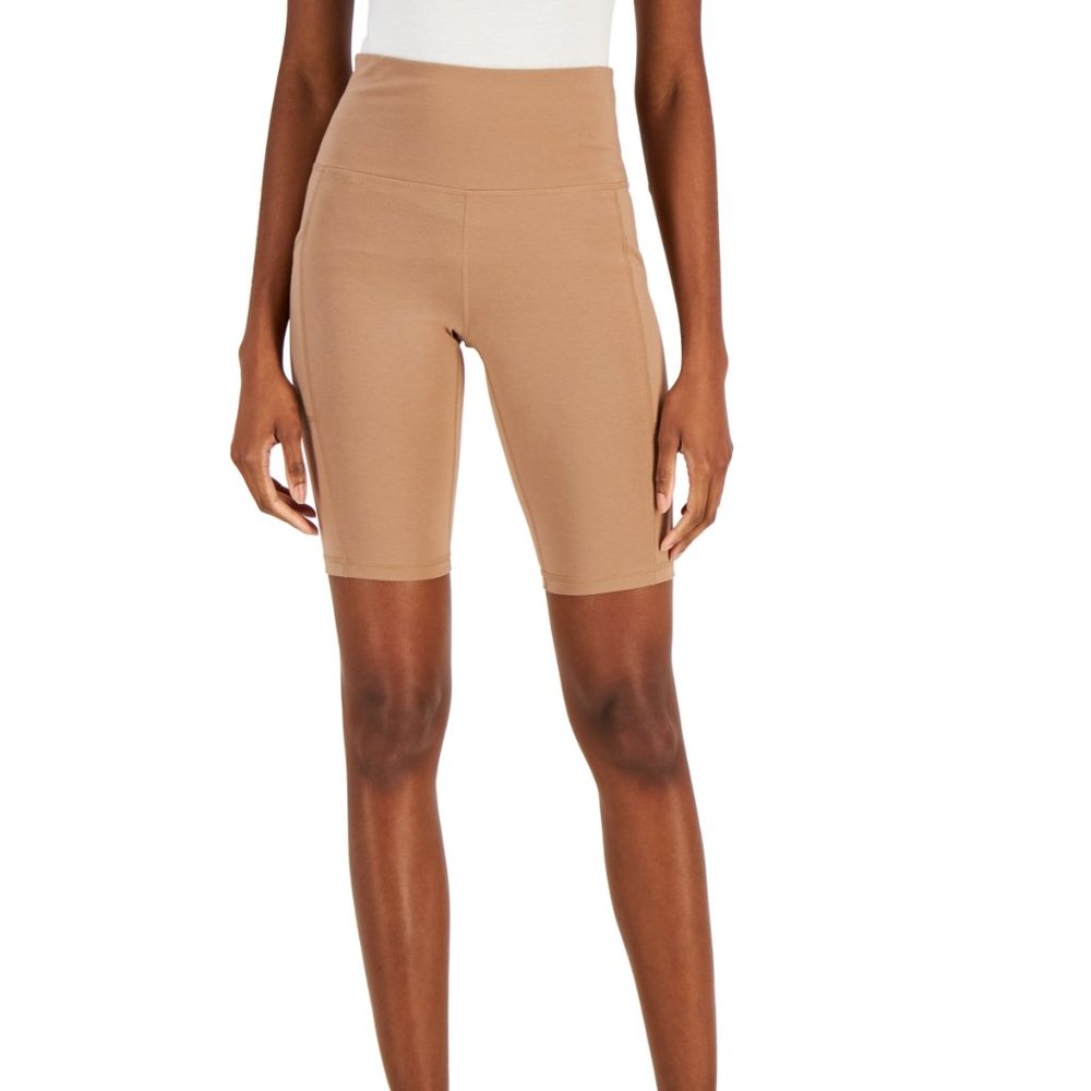 NWoT Ideology Women's High Rise Pull On Bike Shorts Brown Size XS $50 A494